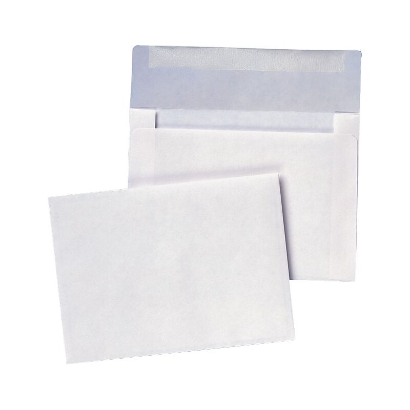 Quality Park Gummed Invitation Envelopes, 4 3/8" x 5 3/4", White, 500/Box (QUA36226) image 1