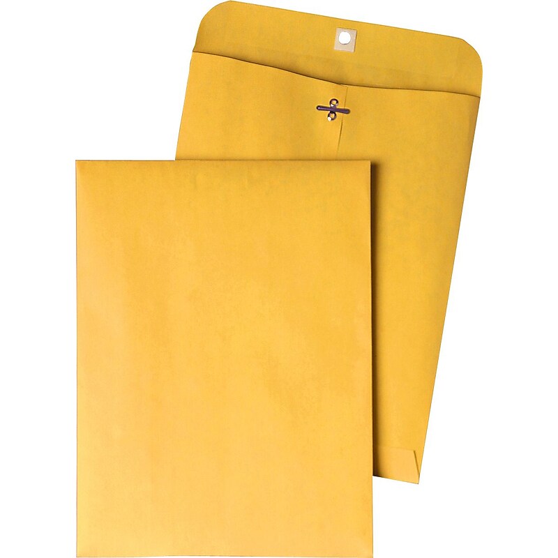 Quality Park Clasp Kraft Catalog Envelope, 9 1/2" x 12 1/2", Brown, 100/Box (37893) image 1