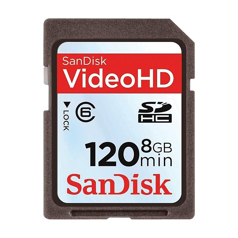 SanDisk Video HD™ 8GB SDHC Memory Card, Class 6 (SDSDHV-008G-A15) image 1