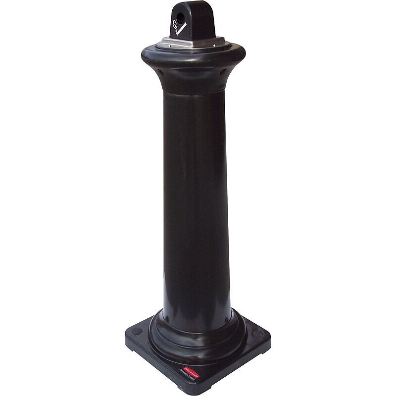 Rubbermaid GroundsKeeper Stainless Steel Ash Urn, Black (FG9W3000BLA) image 1