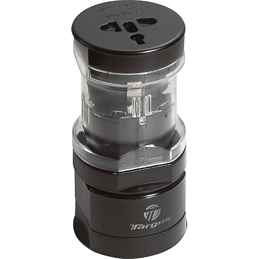 Targus World Power Travel Adapter, 110 - 250 VAC, Black (APK01US1)