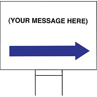 Cosco 15"H x 19"W Promotional Sign with Directional Arrows, White (098055)