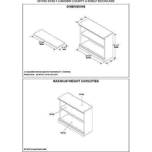 Sauder Premier Composite Wood Bookcases, Assorted Sizes Staples