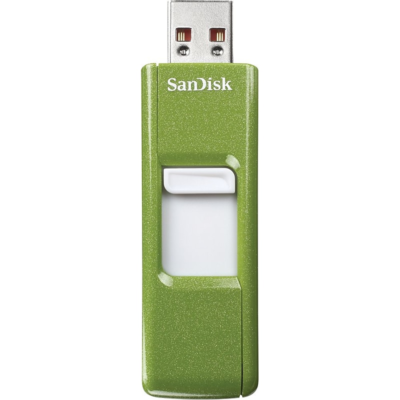 SanDisk 8GB USB 2.0 Type A Flash Drive, Green (SDCZ36M008GA11G) image 1
