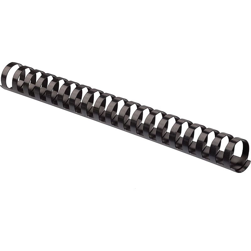 Fellowes 1 1/4" Plastic Binding Spine Comb, 200 Sheet Capacity, Black, 50/Pack (52395) image 1