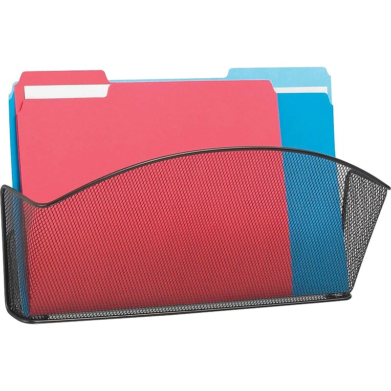 Onyx Steel Wall Pocket,  Legal,  Black 15"x3"x9" image 1