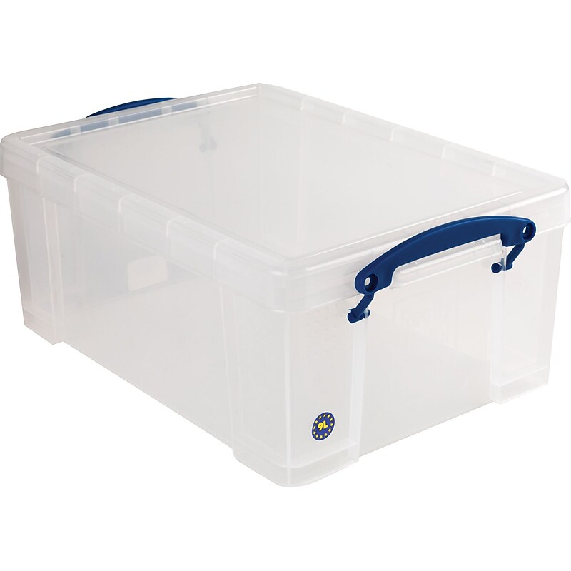 Really Useful Box 9.5 Quart Snap Lid Clear Storage Bin, 4/Pack (9C-PK4CB) image 1