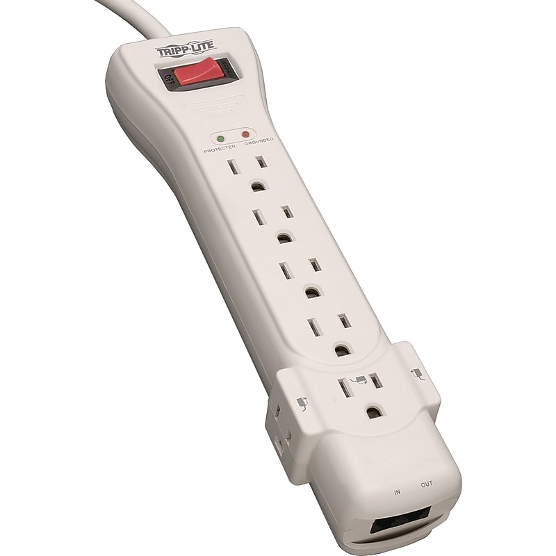 Tripp Lite 7 Outlet Surge Protector, 15' Cord, 2520 Joules (TRPSUPER7TEL15) image 1