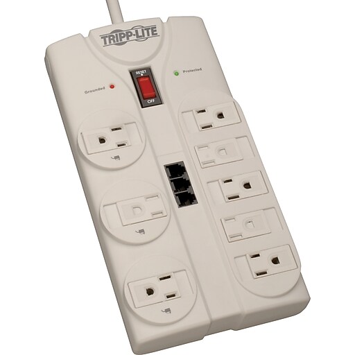 Tripp Lite 8 Outlet Surge Protector, 8' Cord, 2160 Joules (TLP808TEL