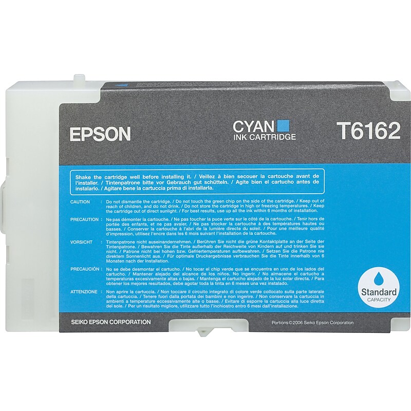 Epson T616 Cyan Standard Yield Ink Cartridge image 1