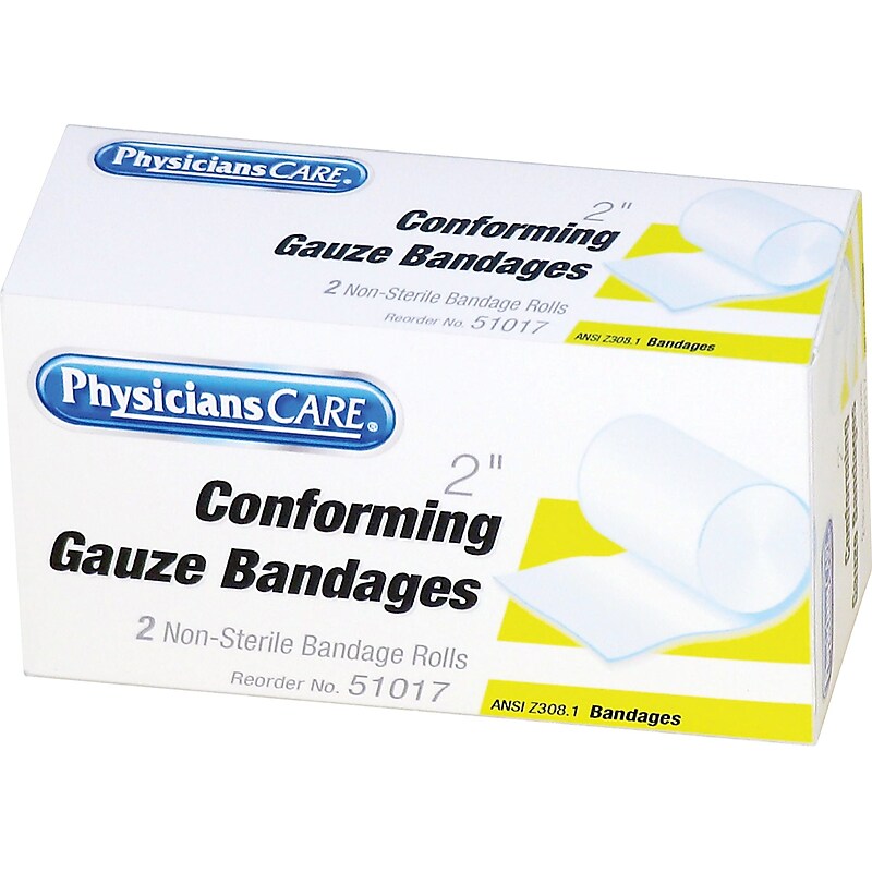 PhysiciansCare Gauze, 2" Non-Sterile Roll, 2/Box (51017) image 1