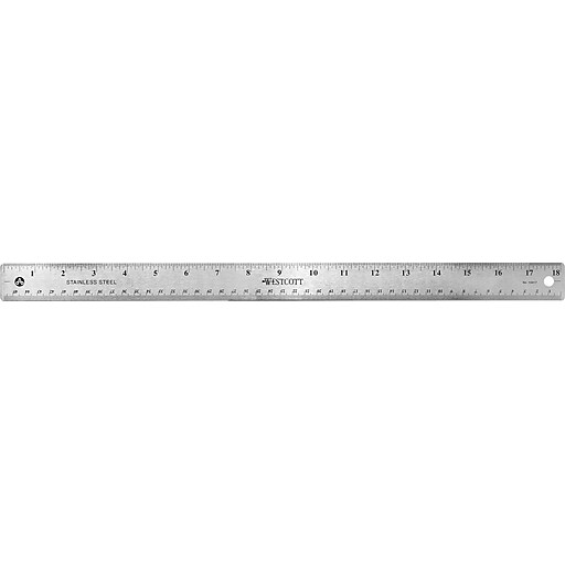 Westcott® 18" Stainless Steel Ruler Staples