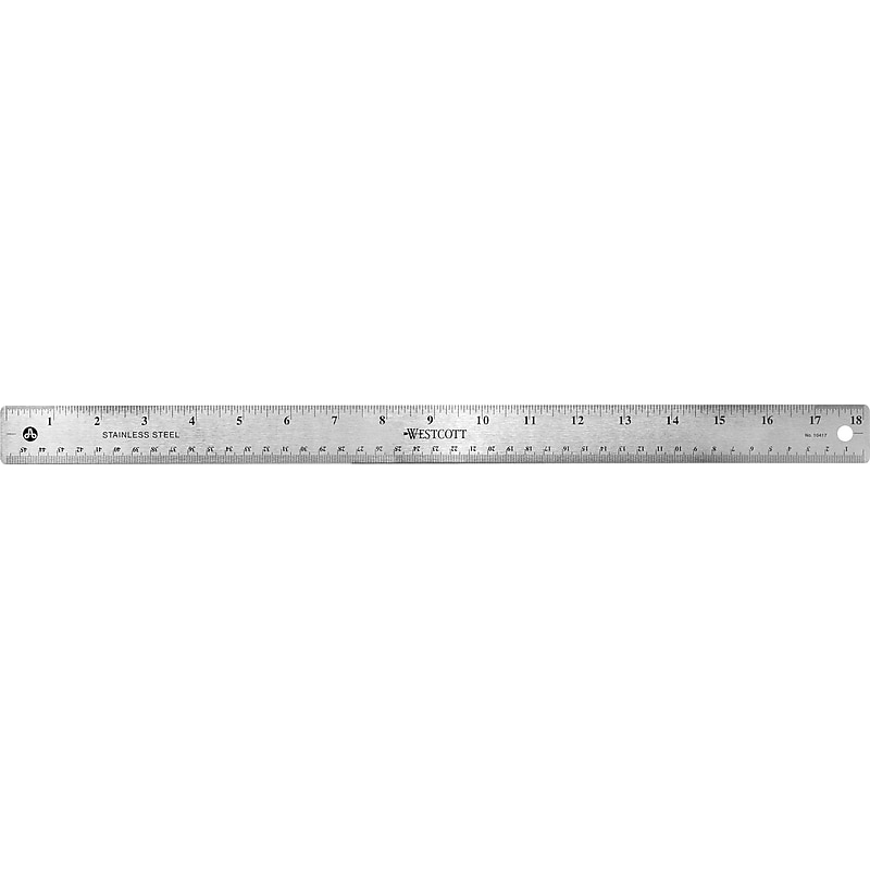Westcott® Stainless Steel Rulers, 18" image 1
