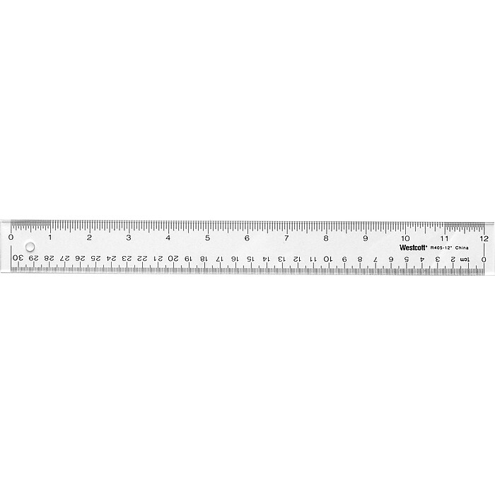 Westcott 12-Inch Stainless Steel Rulers, Pack Of 12 – Flexible With 1/16 & Metric Markings