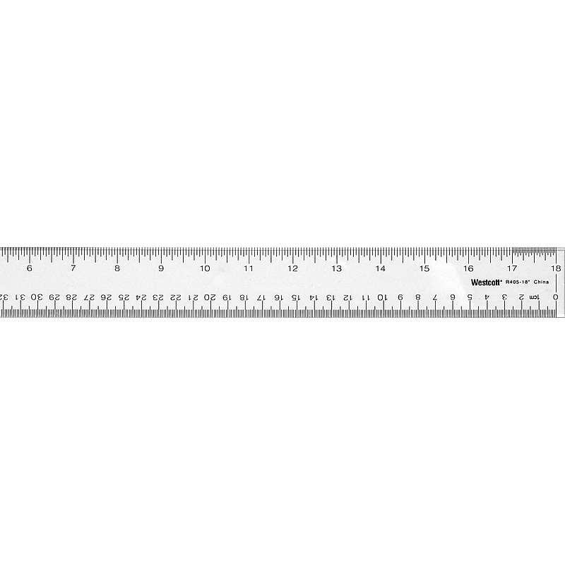 Westcott 18" Acrylic Standard Ruler (10564/55281) image 1