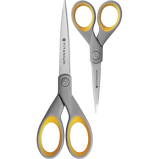 Westcott® Pointed Tip Titanium Bonded Scissor Set; 5"(L) & 7"(L) at Staples