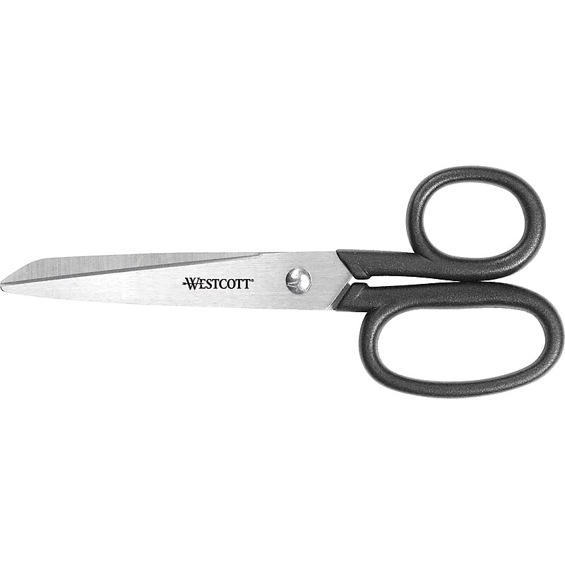 Westcott All Purpose Kleencut® 6" Stainless Steel Scissors, Pointed Tip, Black (19016) image 1