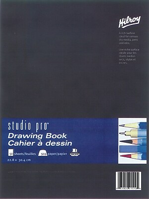 Hilroy Studio Pro Drawing Book 9 x 12 50 Sheets Staples