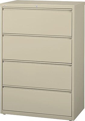 Staples Commercial 4-Drawer Lateral File Cabinet, Assembled, Letter/Legal, Putty/Beige, 30"W (28884D),Size: large