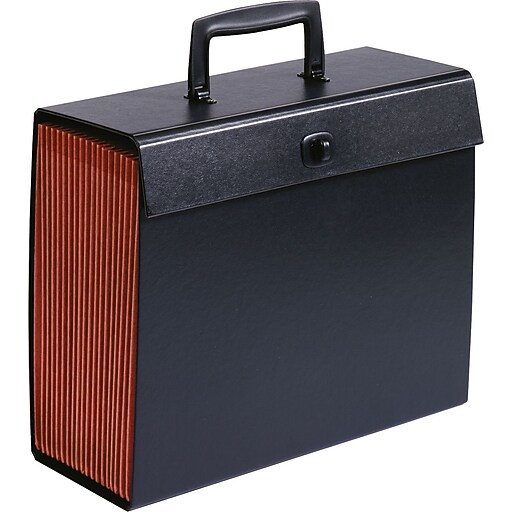 Staples® 19Pocket Case File, Letter, Black Staples