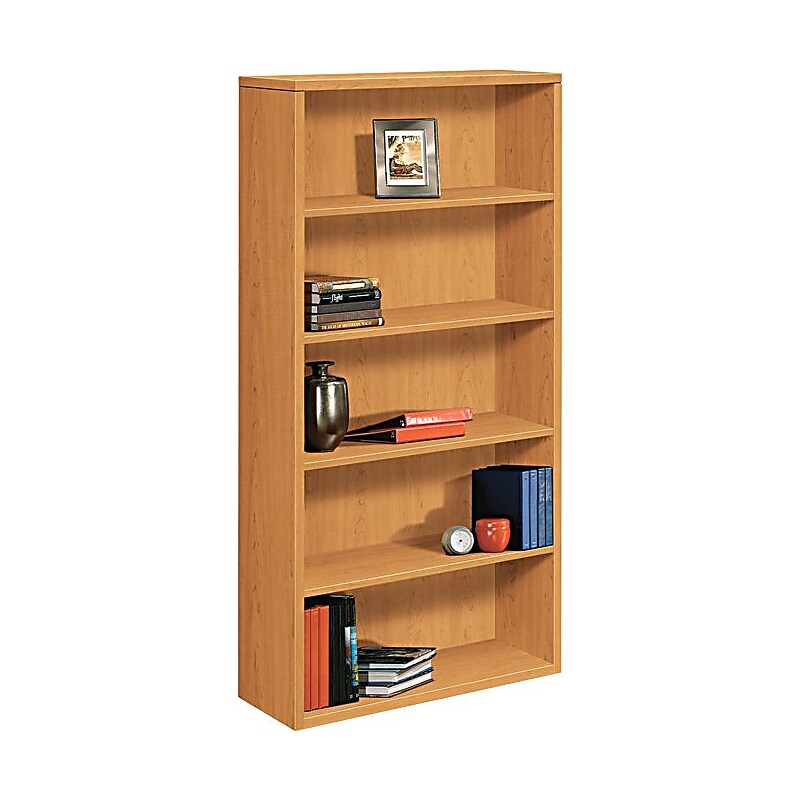 HON® 10500 Series 5-Shelf Bookcase, 71"H x 36"W x 13 1/8"D, Harvest (HON105535CC) image 1