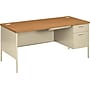 HON® Metro Classic Series "L"-Shaped Station, Single Right Pedestal Desk, Harvest/Putty, 29 1/2"H x 66"W x 30"D~#|#~s0386293_sc7