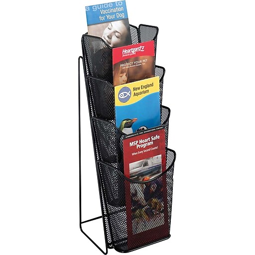 Shop Staples for Safco Onyx Magazine Holder, 5.25" x 16.5", Black Steel (5641BL)