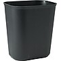 Rubbermaid Fire-Resistant Wastebasket, 3 1/2 Gallon, Black, 12 1/4"H x 11 1/8"W x 8 1/4"D~#|#~s0387790_sc7