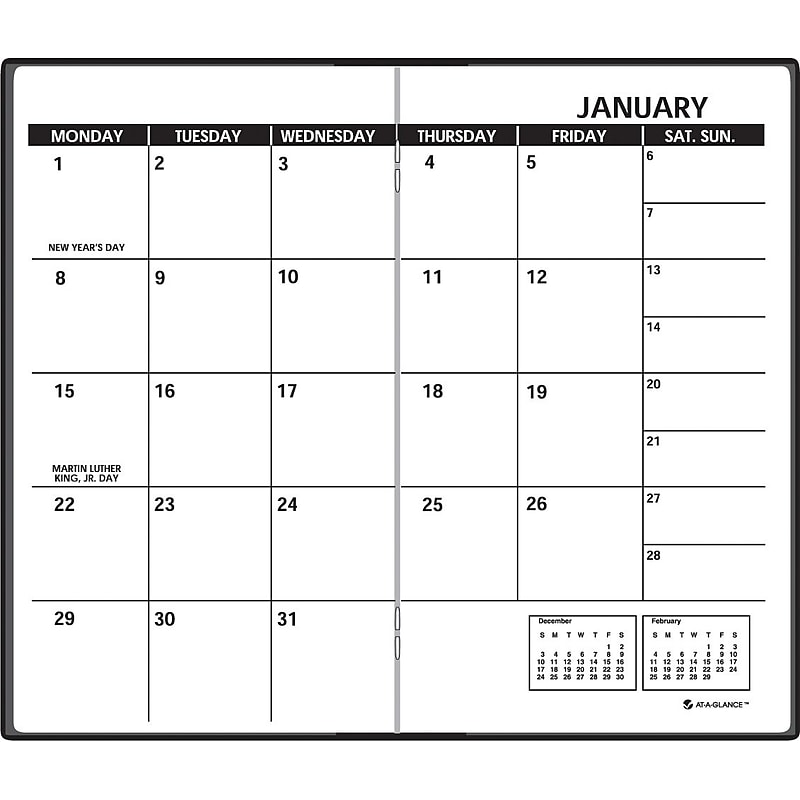 2012 AT-A-GLANCE® 2 Year Monthly Pocket Planner, 3 1/2" x 6 1/8" image 1