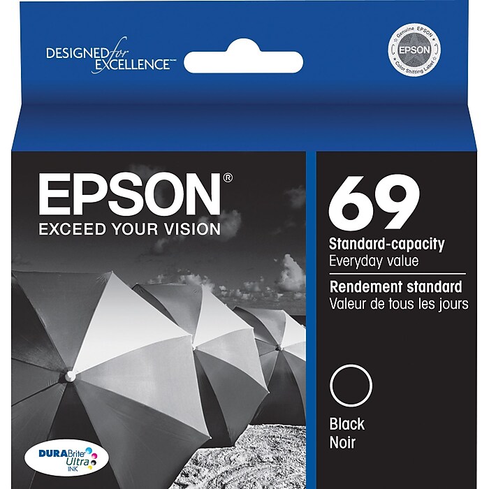 EPSON69 BLACK 10個 Epson T69 Black Standard Yield Ink Cartridge | Staples