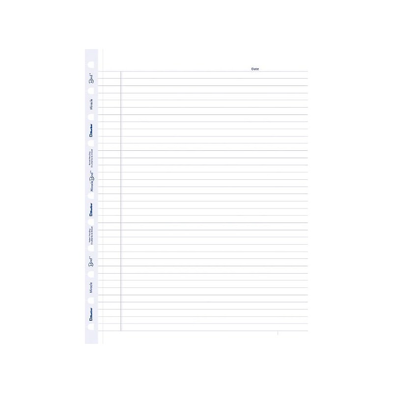 Blueline MiracleBind College Ruled Filler Paper, 9.07" x 11", 50 Sheets/Pack (AFR11050R) image 1