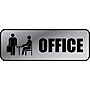 Marking Products, Inc. Brushed Metal Office Signs, 3" x 9" (098209)~#|#~s0391234_sc7