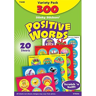 Stinky Stickers® Scratch-and-Sniff Variety Pack, Praise Words, 288/Pk