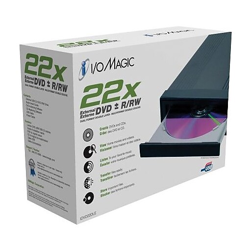 I/O Magic 22x External DVD ReWritable Drive | Staples