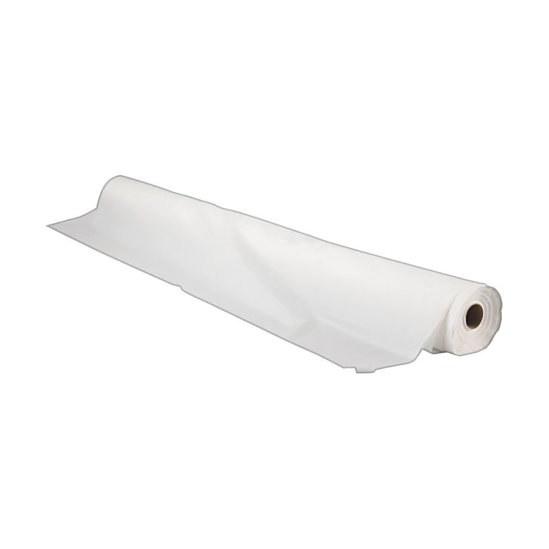 Tablemate Plastic Rectangular Table Cover, 300'x 40", White image 1