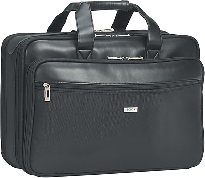 Solo Classic Smart Strap Black Polyester Laptop Briefcase (SGB300-4 ...