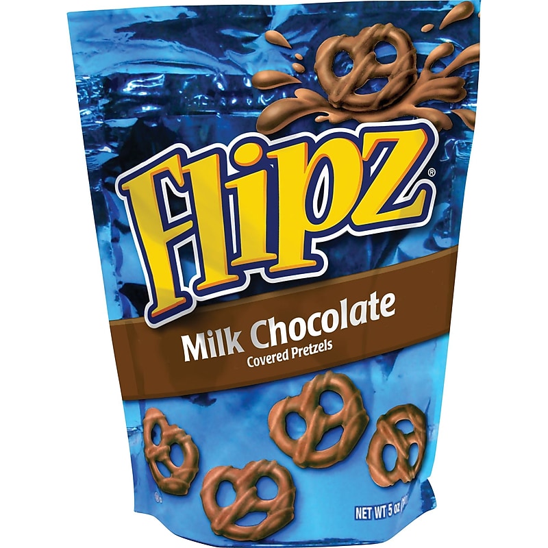 Flipz Milk Chocolate Covered Pretzels Twists, 6 Bags/Box (DCC028) image 1