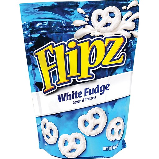 Flipz White Fudge Covered Pretzels Twists, 5 oz. Bags, 6 Bags/Box (058