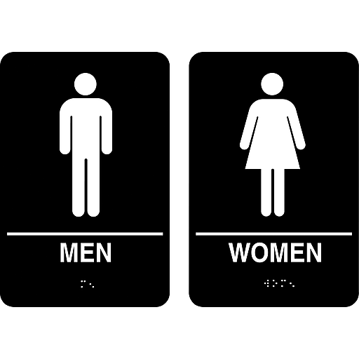 cosco® ada restroom signs, men/women, 6" x 9" | staples