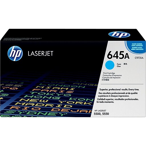 HP 645A Cyan Standard Yield Toner Cartridge (C9731A) | Staples
