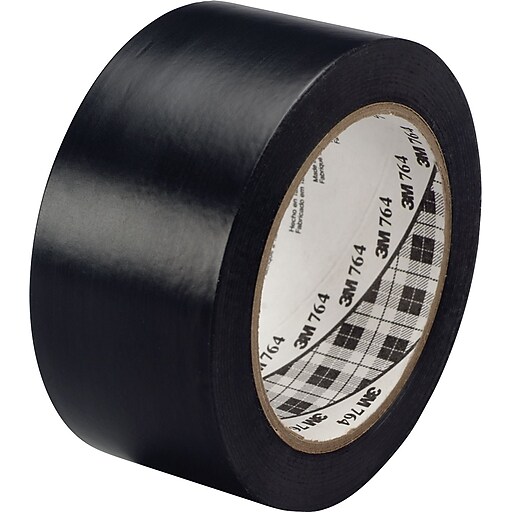3M™ 764 Solid Vinyl Tape, Black, 1"x36yds., 36/Case at Staples