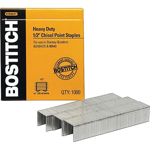 Stanley Bostitch® HeavyDuty Premium Staples, 1/2" Staples