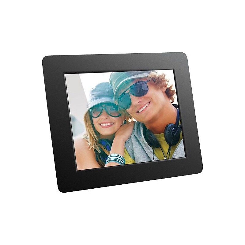 Aluratek 8" Digital Picture Frame, Black (ADPF08SF) image 1