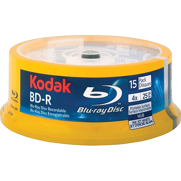 Kodak 15/Pack 25GB BD-R BLU-RAY DISC™ | Staples