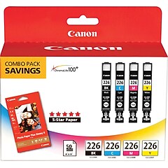 Canon 226 Black/Cyan/Magenta/Yellow Standard Yield Ink Cartridge