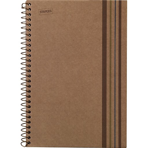 Sustainable Earth by Staples Wirebound 1 Subject Notebook, 9 1/2" x 6", Each (16769) Staples