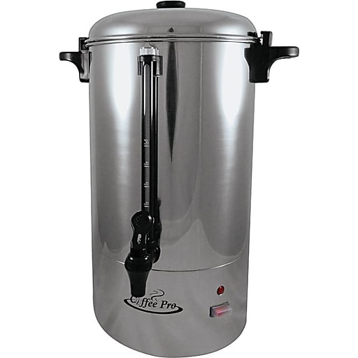 Coffee Pro Commercial 36Cup Percolator, Stainless Steel at Staples