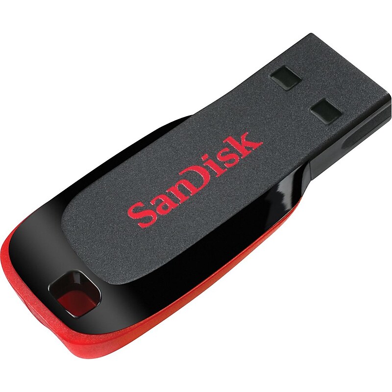SanDisk Cruzer Blade 64GB USB 2.0 Type A Flash Drive, Black/Red (SDCZ50-064G-A46) image 1