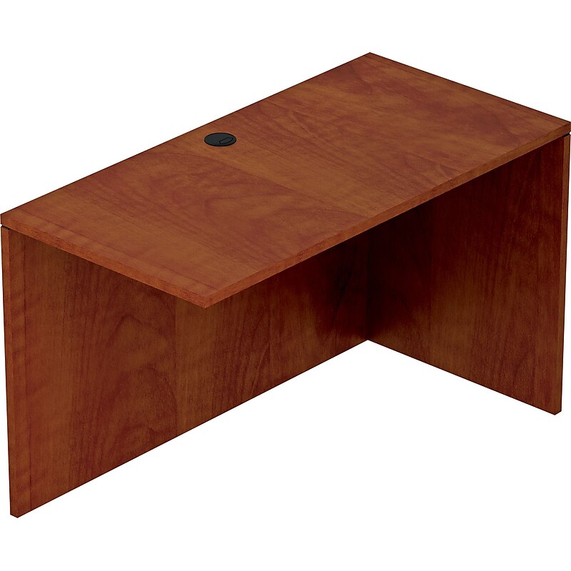 Offices To Go Superior Laminate Desking 48" Reverse Return Shelf for Desks, Dark Cherry (TDSL4824RADC) image 1