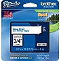 Brother P-touch TZe-243 Laminated Label Maker Tape, 3/4" x 26-2/10', Blue On White (TZe-243)~#|#~s0405848_sc7